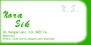 nora sik business card